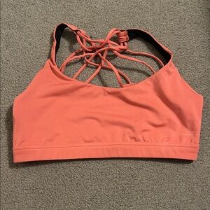 Amazon Coral Strappy Sports Bra